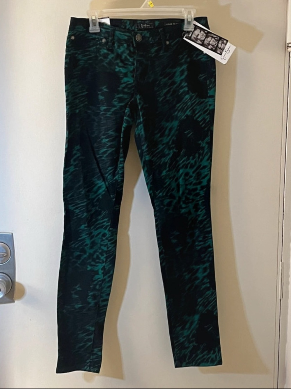 Jessica Simpson Teal and Black Patterned Girls' Jeans